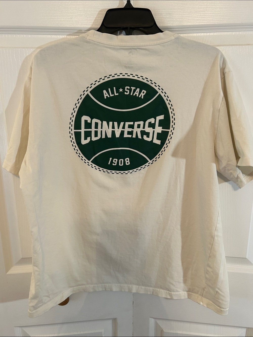 Converse Cream Tee with Forest Green All-Star Logo